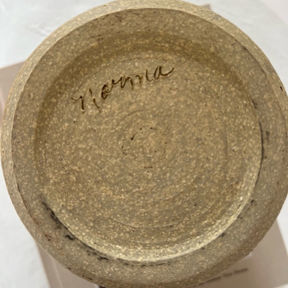 HAND-MADE SIGNED STUDIO POTTERY MID-CENTURY VASE - JAPANDI BOHO‎ MCM STYLE - Picture 7 of 10